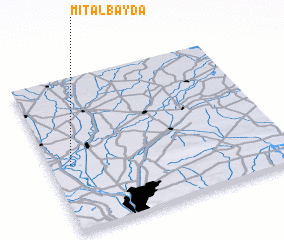 3d view of Mīt al Bayḑāʼ