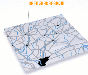 3d view of Kafr Sharaf ad Dīn