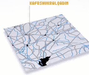 3d view of Kafr Shukr al Qadīm