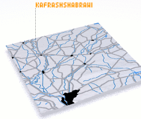 3d view of Kafr ash Shabrāwī