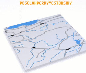 3d view of Posëlok Pervyy Estonskiy