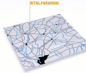 3d view of Mīt al Faramāwī