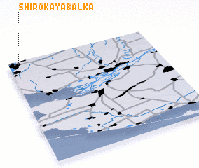 3d view of Shirokaya Balka