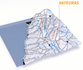 3d view of Dayr Sirās