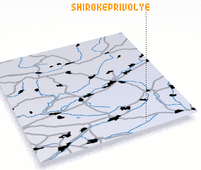 3d view of Shiroke-Privolʼye