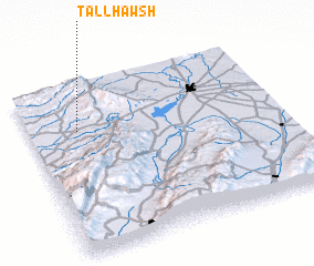 3d view of Tall Ḩawsh