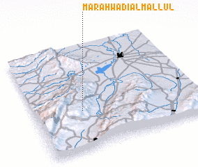 3d view of Marāḩ Wādī al Mallūl