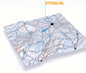 3d view of ‘Ayn Ḩajal