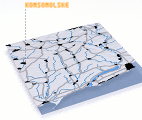 3d view of Komsomolʼsʼke