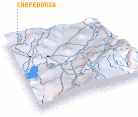 3d view of Chʼefē Donsa