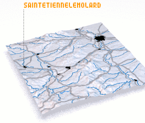 3d view of Saint-Étienne-le-Molard