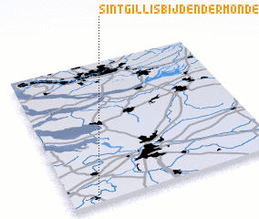 3d view of Sint-Gillis-bij-Dendermonde