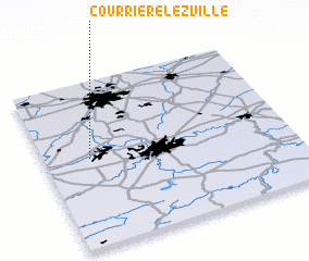 3d view of Courrière lez Ville