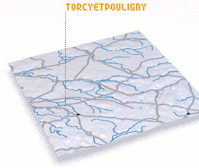 3d view of Torcy-et Pouligny