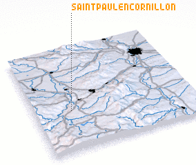 3d view of Saint-Paul-en-Cornillon