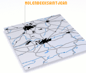 3d view of Molenbeek-Saint-Jean