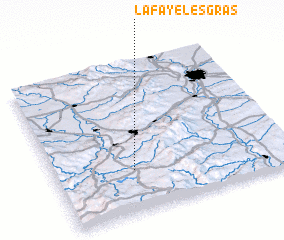 3d view of Lafaye-les-Gras