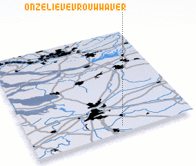 3d view of Onze-Lieve-Vrouw-Waver