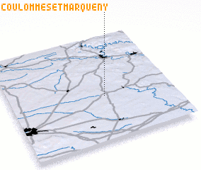 3d view of Coulommes-et-Marqueny