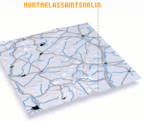 3d view of Montmélas-Saint-Sorlin