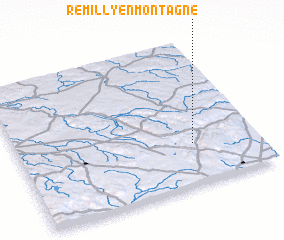 3d view of Remilly-en-Montagne