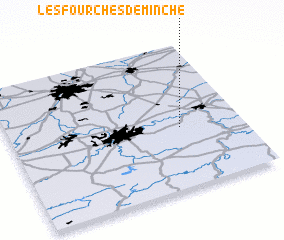 3d view of Les Fourches Deminche