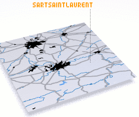 3d view of Sart-Saint-Laurent
