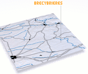 3d view of Brécy-Brières