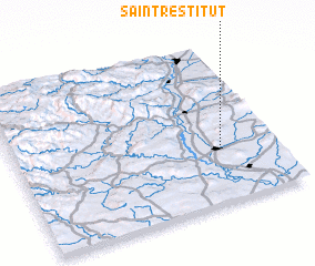 3d view of Saint-Restitut