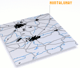 3d view of Mont à Lumay