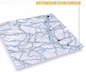 3d view of Entraigues-sur-Sorgue