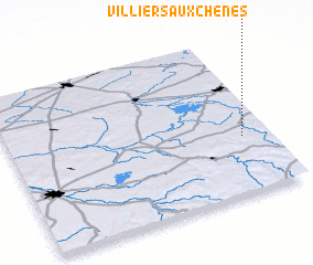 3d view of Villiers-aux-Chênes