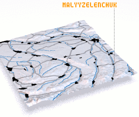 3d view of Malyy Zelenchuk