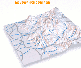 3d view of Dayr ash Sharnibān