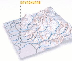 3d view of Dayr Ghurāb