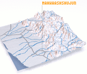 3d view of Maḩwá ash Shujūn