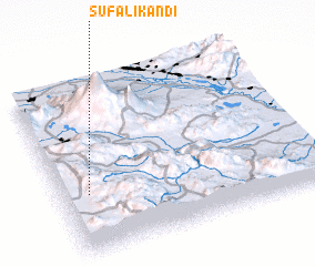 3d view of Şūf‘alī Kandī