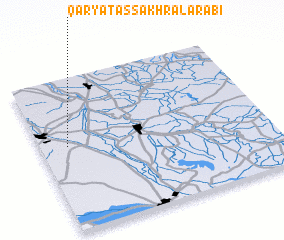 3d view of Qaryat aş Şakhr al ‘Arabī