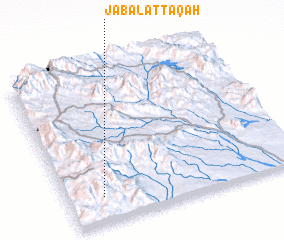 3d view of Jabal aţ Ţāqah