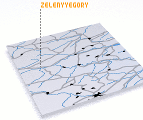 3d view of Zelënyye Gory