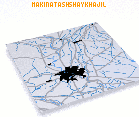 3d view of Mākinat ash Shaykh ‘Ajīl