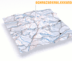 3d view of Āgh Mazār-e Malek Kandī