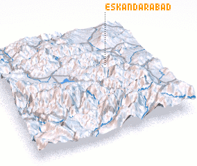 3d view of Eskandarābād