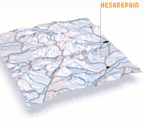 3d view of Ḩeşār-e Pā\