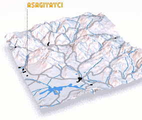 3d view of Aşağı Yǝyci