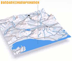 3d view of Bandar-e Sharafkhāneh