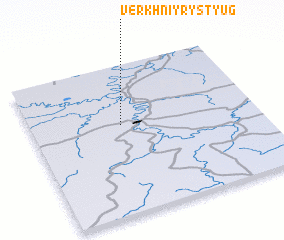 3d view of Verkhniy Rystyug