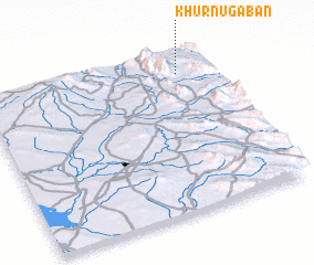 3d view of Khūrnū Gabān