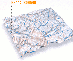 3d view of Khānom Kohneh