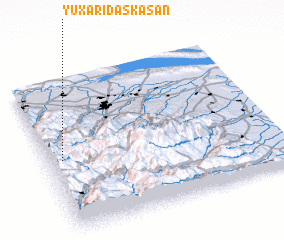 3d view of Yuxarı Daşkǝsǝn